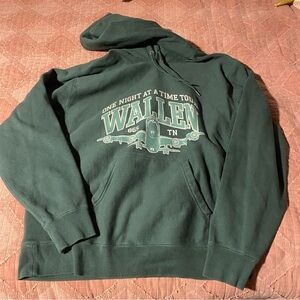 Morgan Wallen Tour Hoodie 2024 Green Sweatshirt Size XL